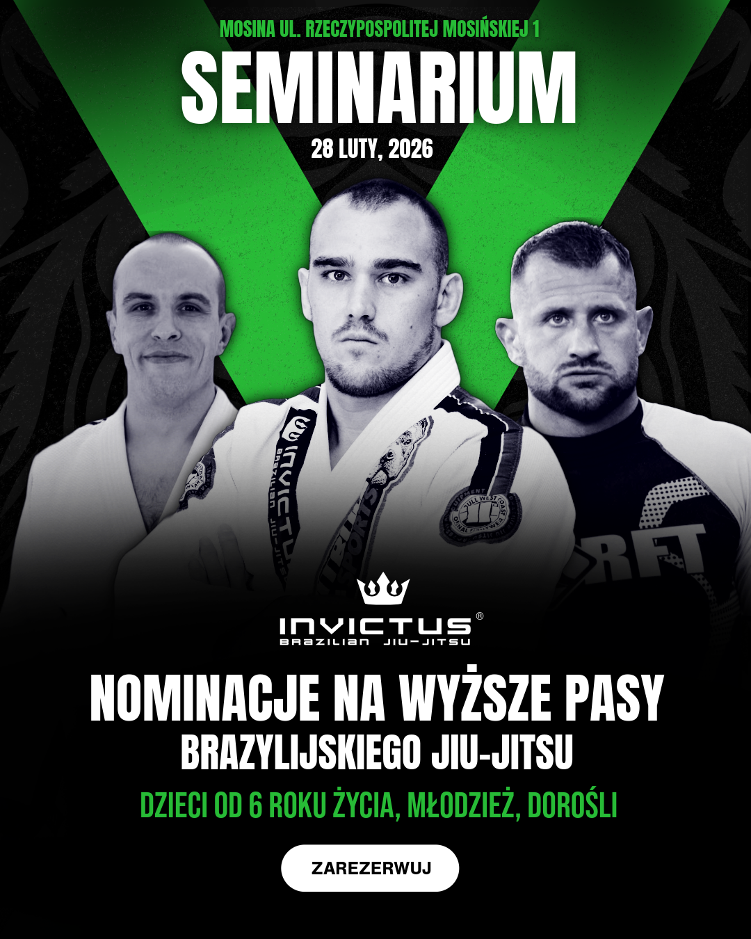 Plakat Seminarium Invictus BJJ