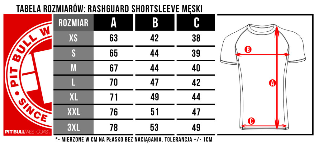 tabela rozmiarów męskich koszulek